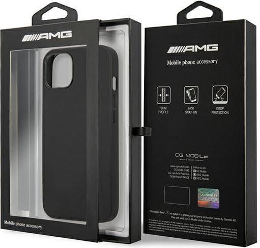 Image du produit Mercedes AMG AMHCP14MDOLBK iPhone 14 Plus 6,7" czarny/black étui rigide en cuir estampillé à chaud (Apple iPhone 14 Plus)