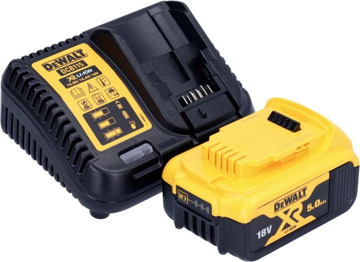 Actual product image DeWalt DCW 210 P1 Battery orbital sander 18 V 125 mm Brushless + 1x rechargeable battery 5.0 Ah + charger (Eccentric grinder)