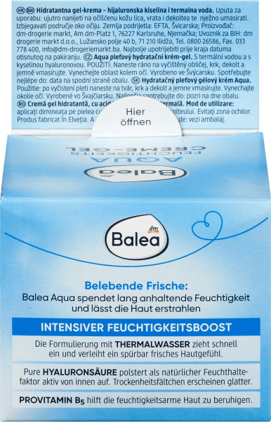 Actual product image dm Balea Face Cream Gel Aqua (50 ml, Day cream)