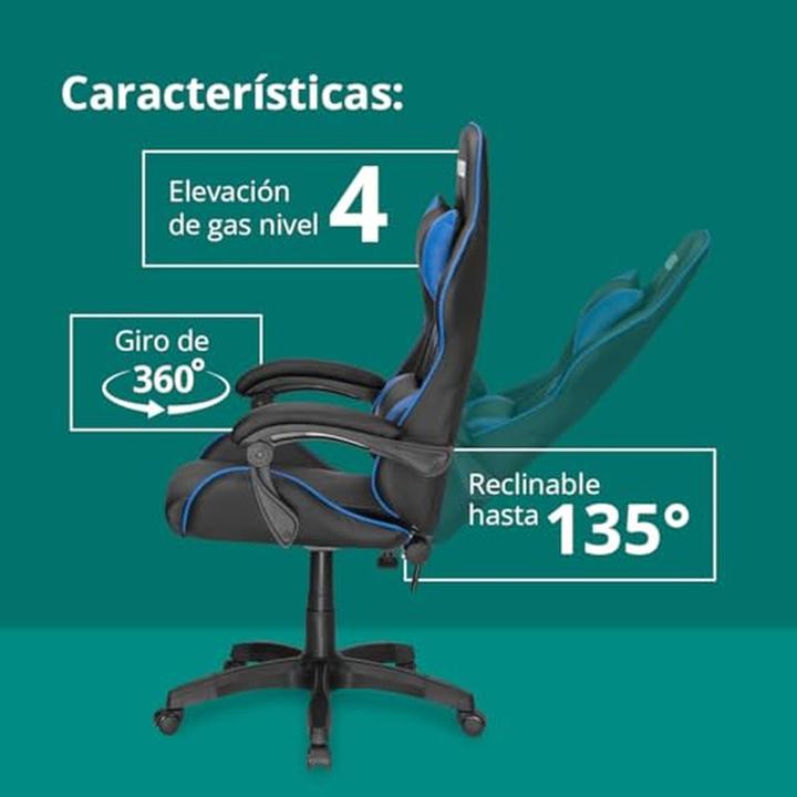 Produktbild Kubo Ergonomischer Gamingstuhl mit Kopfstütze, Gaslift und 360-Grad-Rotation
