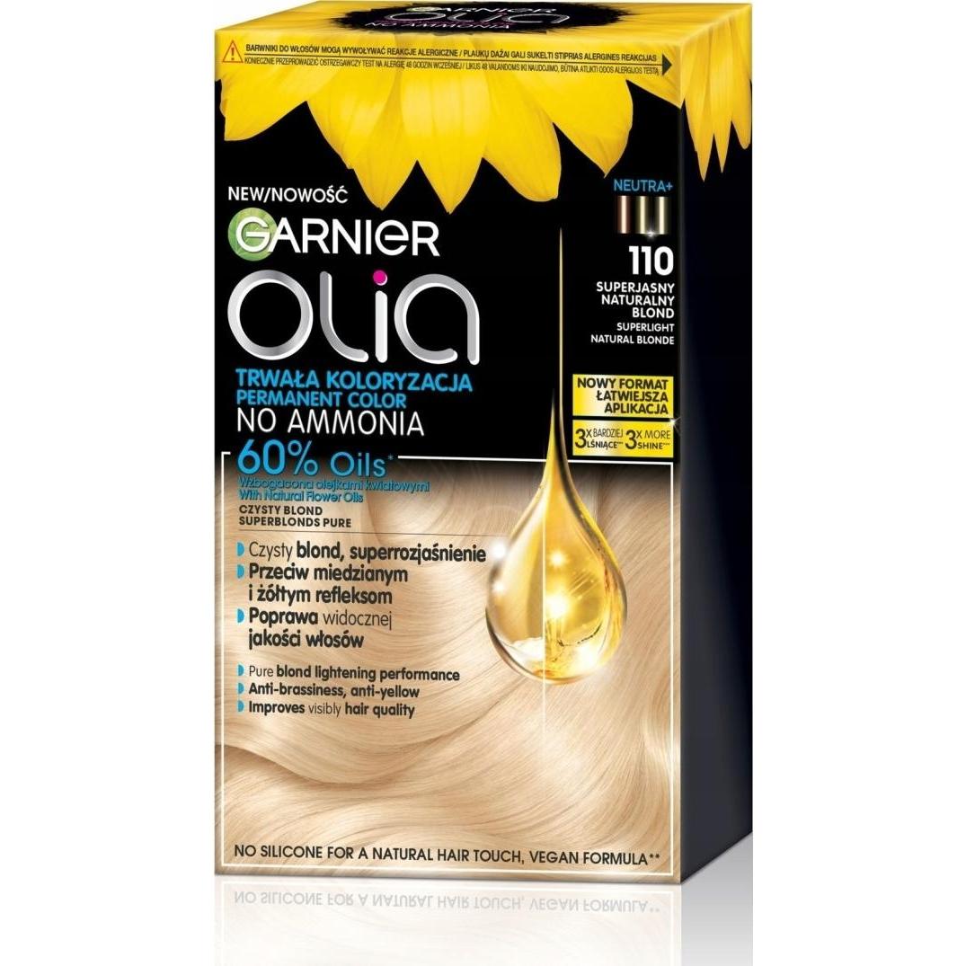 Garnier Donna Grigi Tinta Per Capelli, Olia Colore Capelli 110 Biondo Naturale Superleggero (Biondismo)