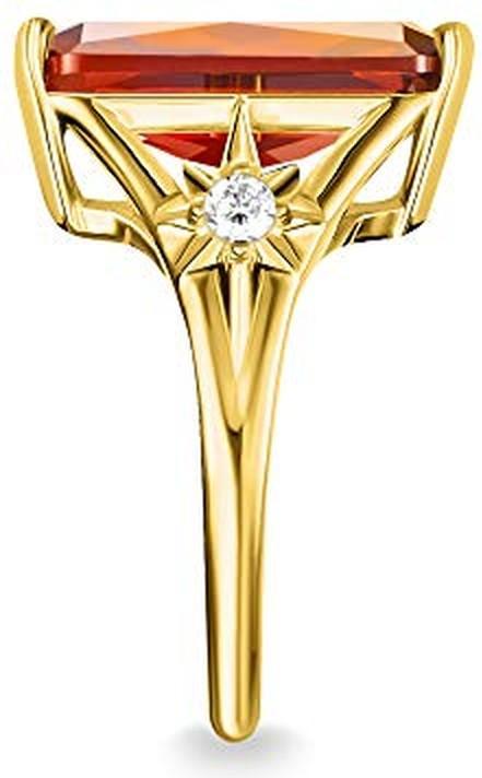 Produktbild Thomas Sabo Ring Stein Orange gross mit Stern (54, 925 Silber)
