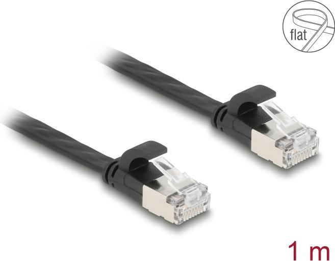Produktbild Delock RJ45 Flachband Patchkabel Stecker zu Stecker Cat.6A 1 (CAT6a, 1 m)