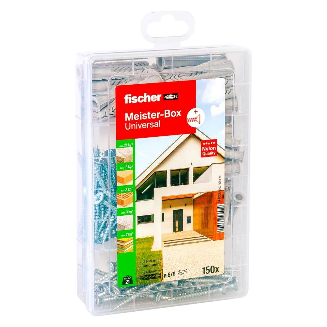 Fischer, Tassello, Meister-Box Universal + S (150 Pz.)