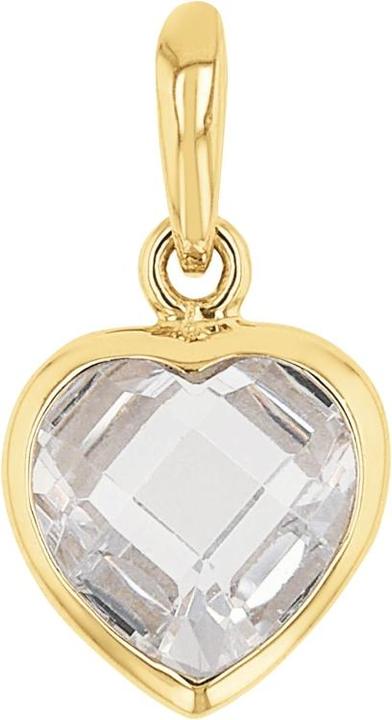 Produktbild Amor Anhänger für Damen, Gold 375, Zirkonia synth. | Herz (9 ct, Gold 375)