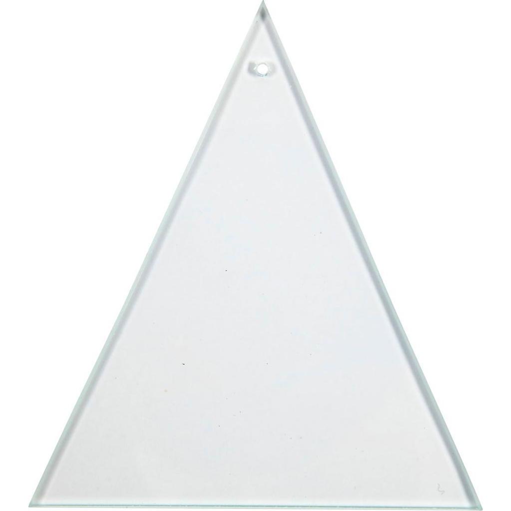Creativ Company Glasplatte Dreieck mit Loch 8x9cm, 10Stk.