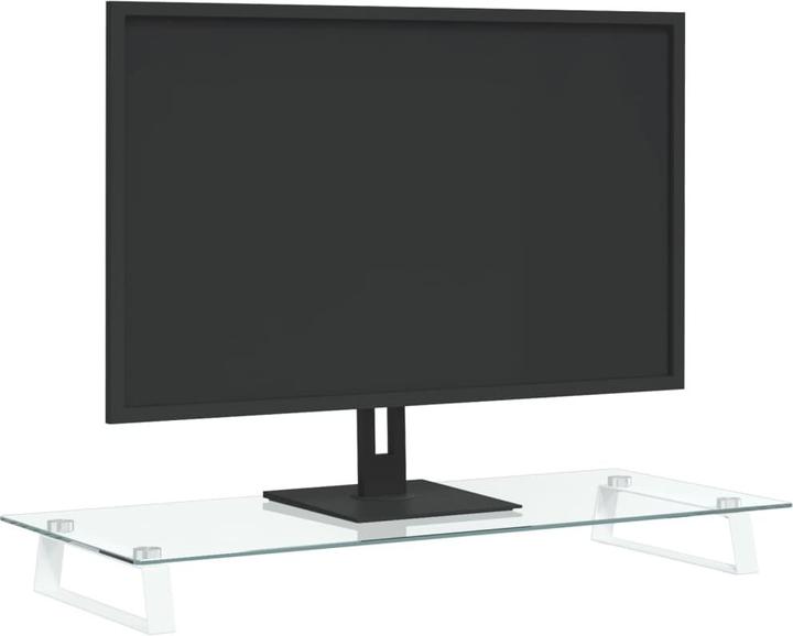 Produktbild VidaXL Monitorständer Weiss 80x35x8 cm Hartglas und