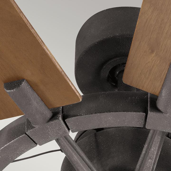 Produktbild Elstead Lighting Gentry leiser Deckenventilator mit LED Licht Ø165cm DC-Motor Holz + Fernbedienung