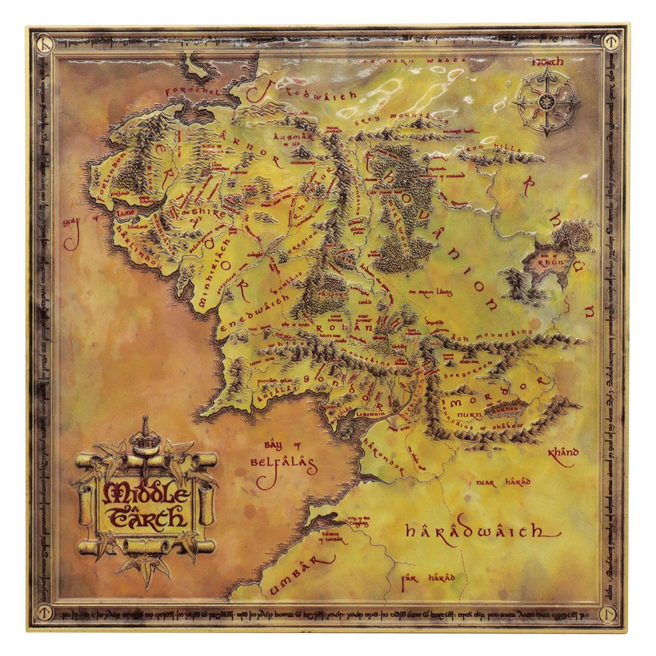 Fanattik Lord of the Rings Replica Kaart Limited Edition
