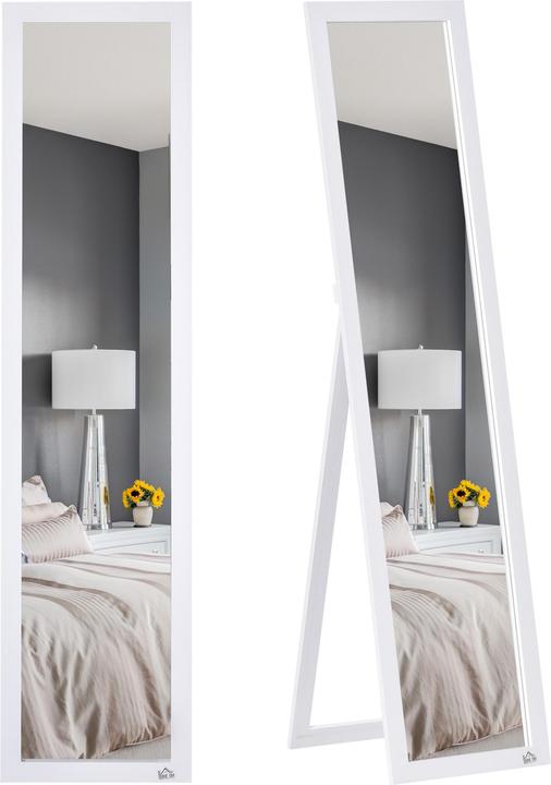 Homcom Ganzkörperspiegel MDF, Glas Weiss (37 x 154 cm)