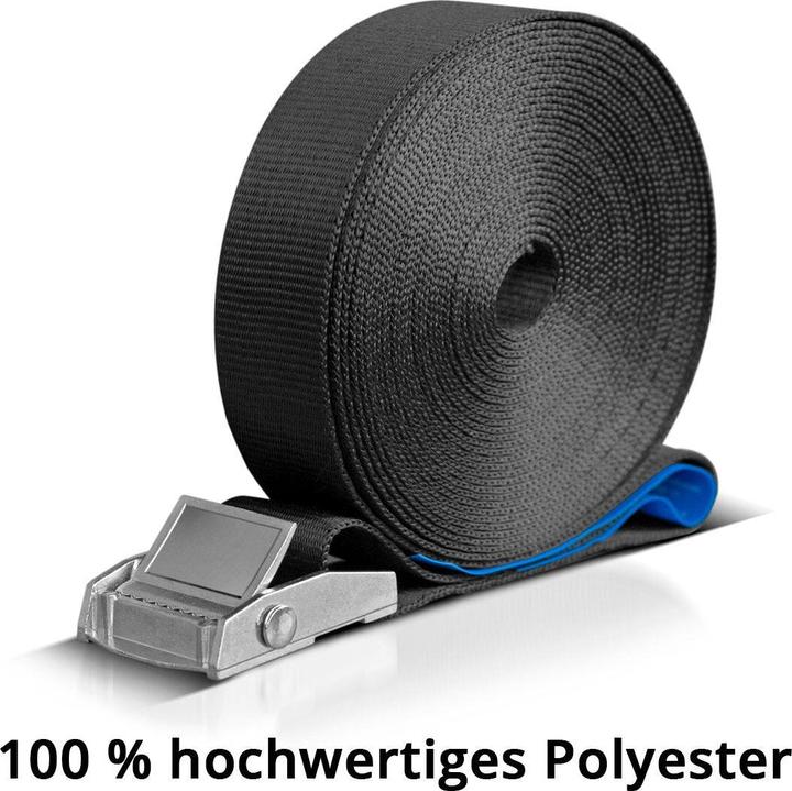 Image du produit Stahlwerk Lot de 4 sangles de serrage 6 m x 25 mm LC 250 daN Sangle de fixation Sangle d'arrimage
