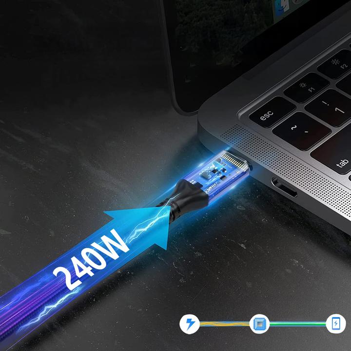 Produktbild Wozinsky USB C — USB C (2 m, USB 4.0, 240 W)