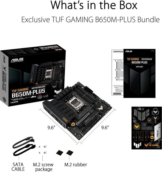 Actual product image ASUS Tuf B650M-Plus (AM5, AMD B650, mATX)