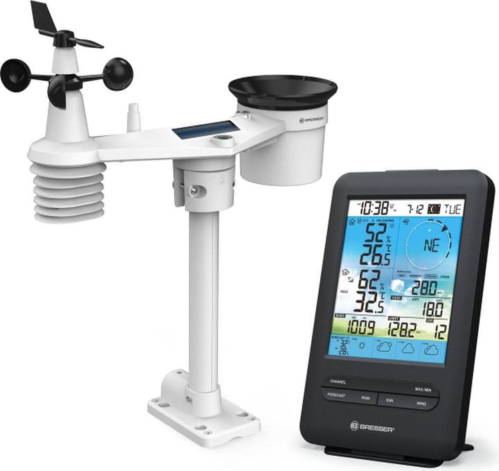 Actual product image Bresser weather station - 4Cast - With WiFi and 7 -in -1 outdoor sensor - indicates feeling temperat