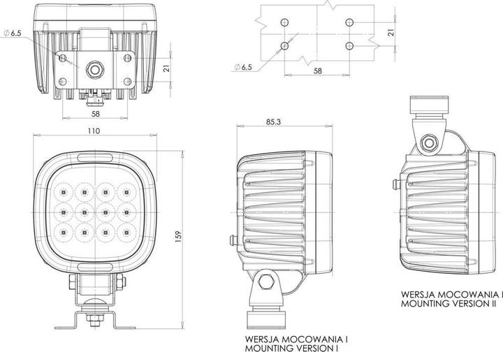 Actual product image WAS LED worklight W130 wide illumination