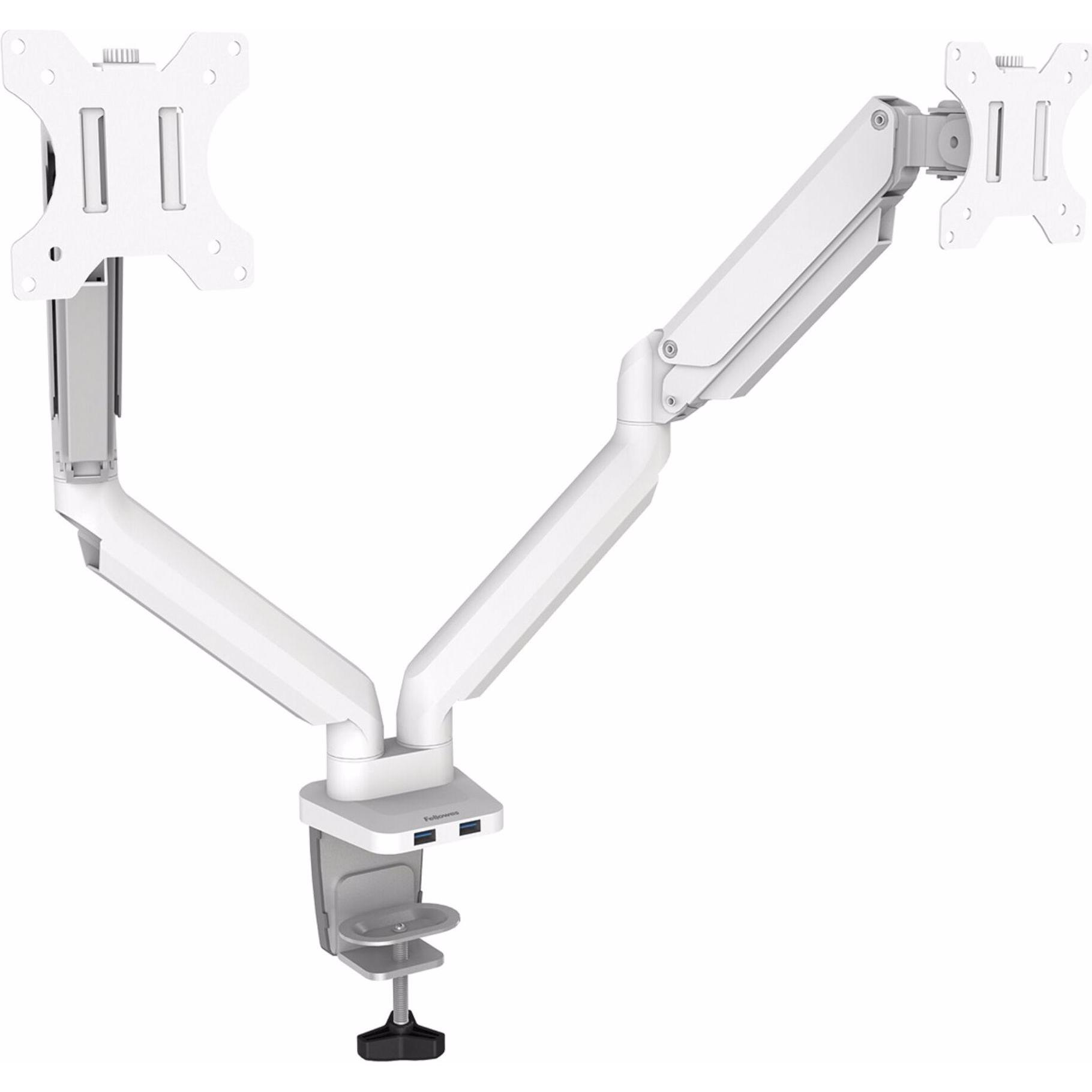 Thumbnail - Fellowes Platinum Series Doppel Monitorarm (Tisch, 27.01"), Monitor Halterung, Weiss