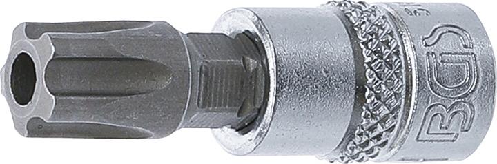 Actual product image BGS Bit Socket 6.3 mm (1/4") Drive T-Star tamperproof (for Torx) TS50 (Inner square)