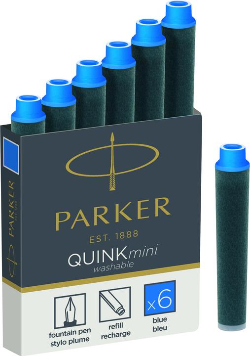 Actual product image Parker Pen Quink Mini (6 pcs., Blue)