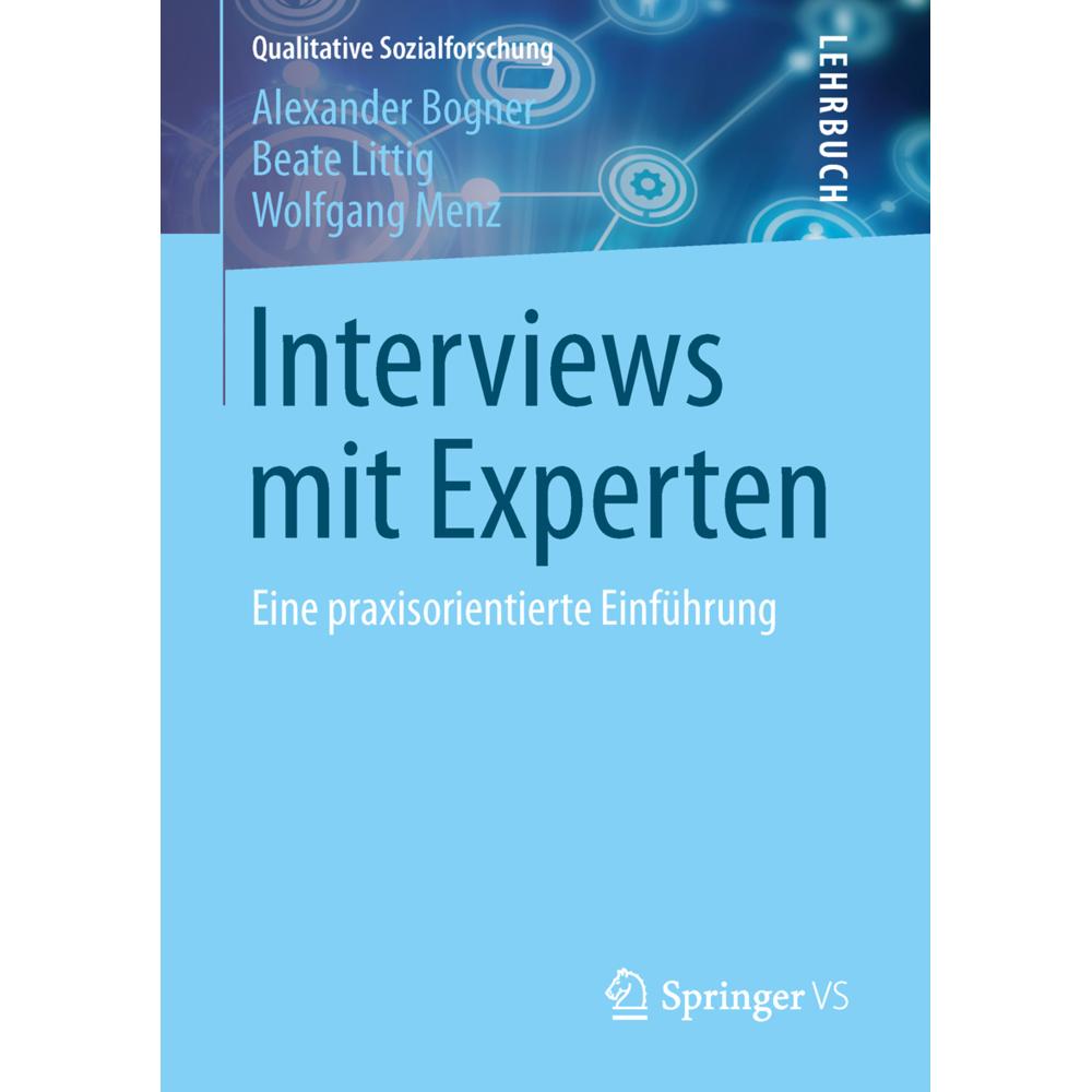Interviews mit Experten, Fachbücher von Beate Littig, Alexander Bogner, Wolfgang Menz