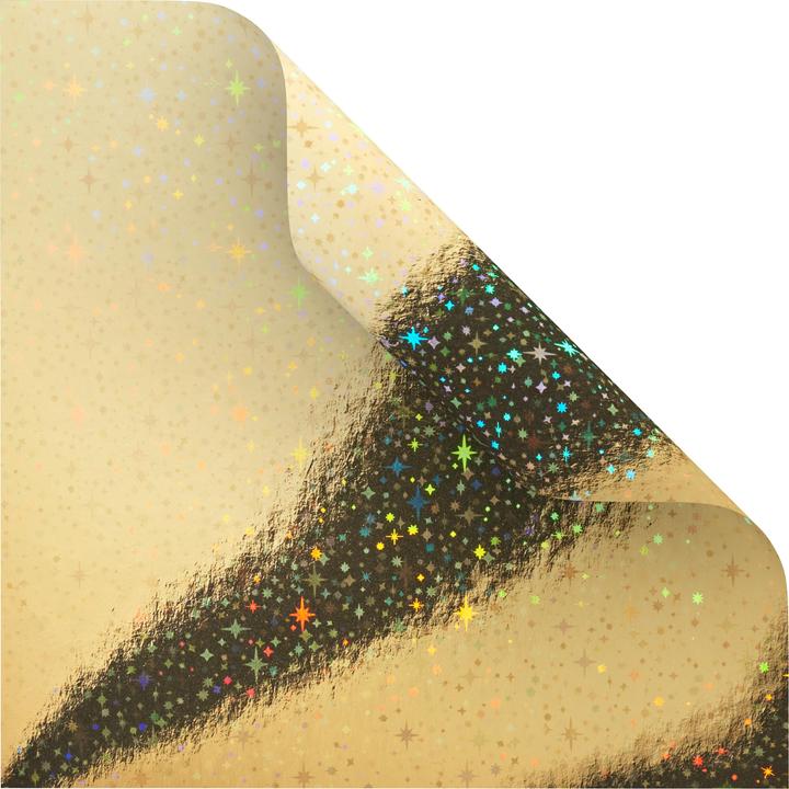 Actual product image Gebrüder Bertels Folding paper "Holography Gold", 15 x 15 cm, 32 sheets (110 g/m², 32x)