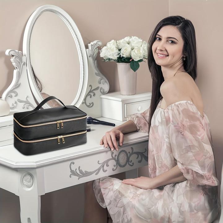 Immagine prodotto Only-Bags.Store Zweilagige Haartrockner-Reisetasche - Wasserfeste, kratzfeste Organizer-Tasche mit hohem