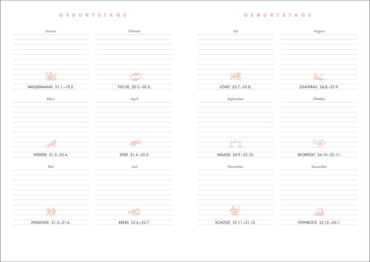 Produktbild Heye Tagebuch-Agenda Lady (A5, 1 Woche / 1 Seite)