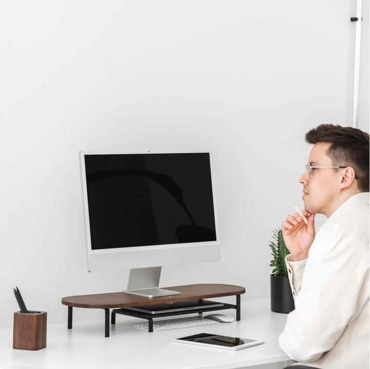 Produktbild Woodcessories Monitor Stand Single mit Ablage