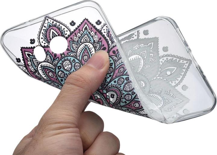 Produktbild König Design Henna Cover für Handy HTC U11 Case Schutz Hülle Silikon Bumper Etuis Tattoo Bunt (HTC U11)