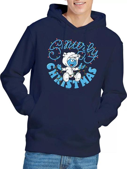 Produktbild The Smurfs Kapuzenpullover weihnachtliches Design (M)
