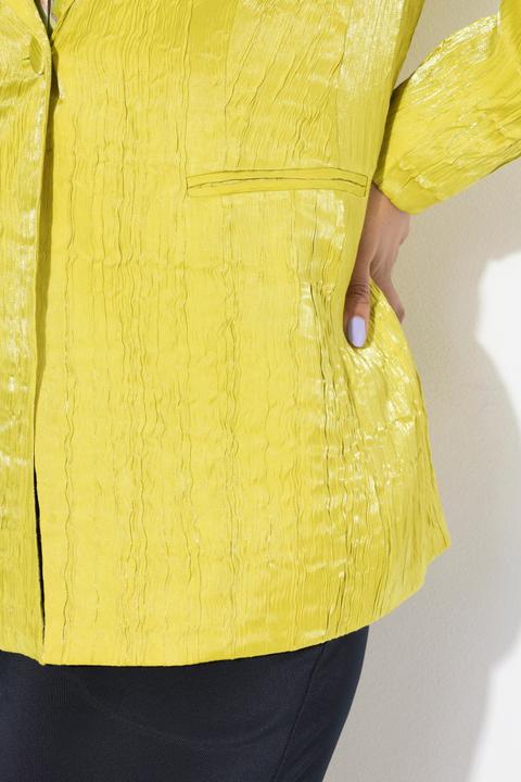 Image du produit Ulla Popken Blazer froissé, structure, col à revers, manches longues (44)