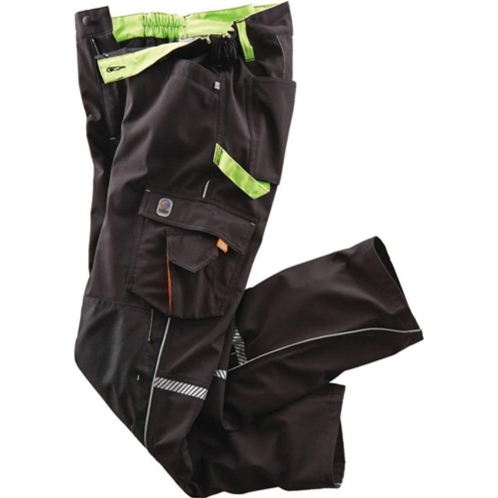 Terrax, Arbeitshose, Softshellhose Workwear Grösse 58 schwarz/limette (58)