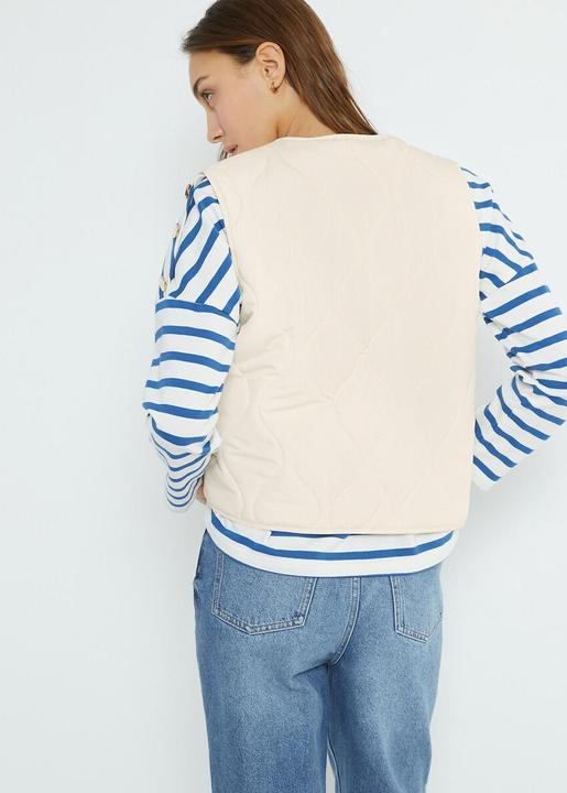 Actual product image La Redoute Collections Quilted gilet with press studs (34)