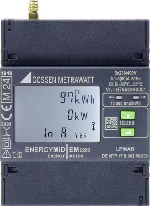 Actual product image Gossen Metrawatt EM2289 Three-phase meter 80 A MID-compliant: Yes 1 pc.