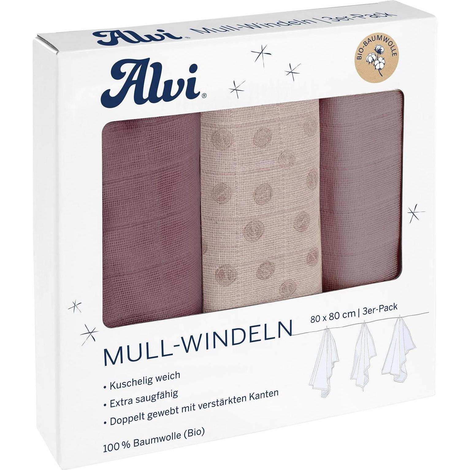Alvi, Pucktuch + Nuscheli, Curly Dots (80 cm, 80 cm)