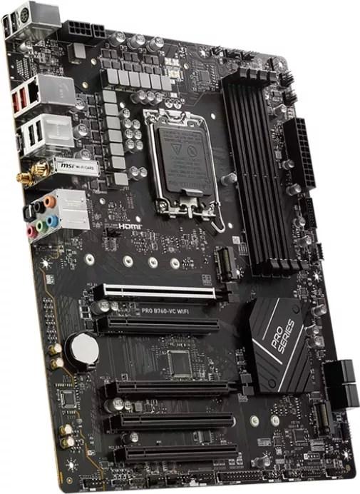Produktbild MSI PRO B760-VC WIFI LGA1700 ATX MB 4xDDR5 4xSATA 2xM.2 (LGA 1700, Intel B760, ATX)