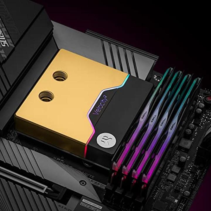 Actual product image EKWB EK-Quantum Velocity² D-RGB, 1700 - nickel + gold