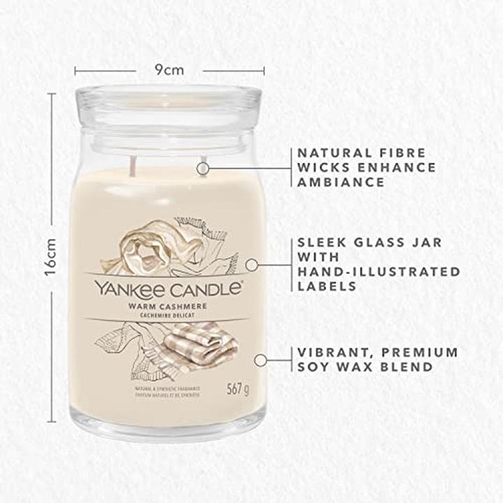 Image du produit Yankee Candle Bougie parfumée Warm Cashmere Signature Large Jar (567 g)
