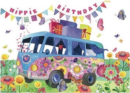 Produktbild Taurus Kunstkarten Postkarte Glitter VW-Bus (1 Stk.)