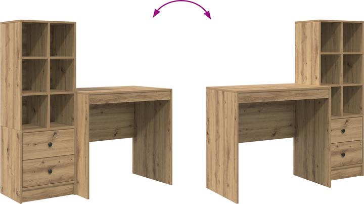 Produktbild vidaXL Artisan Eiche Schreibtisch (50 x 50 x 127 cm)