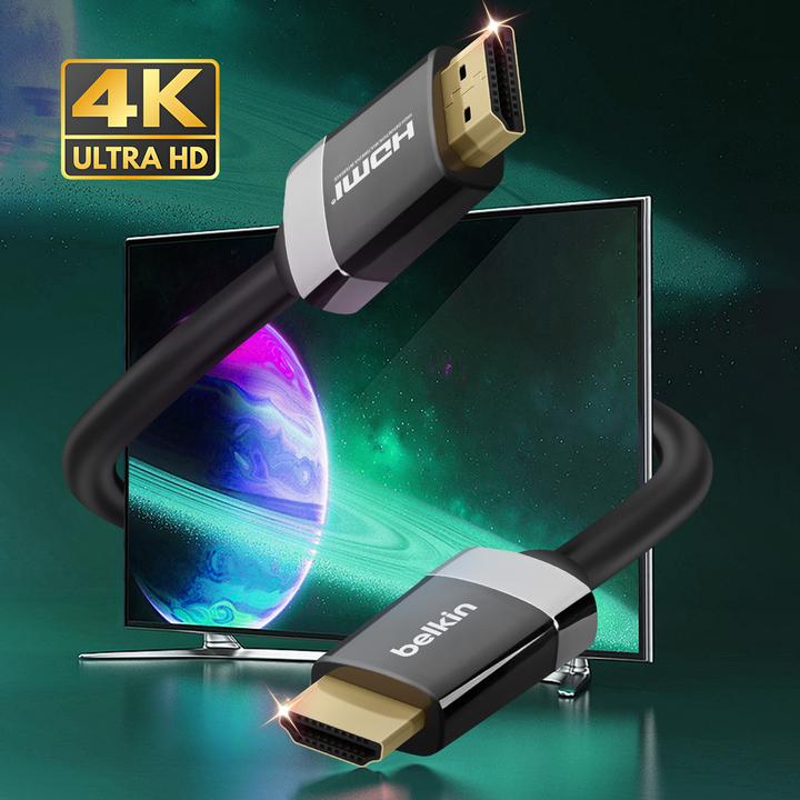Actual product image Belkin High Speed HDMI 2m HDMI Cable HDMI Type A (Standard) Black (2 m, HDMI)