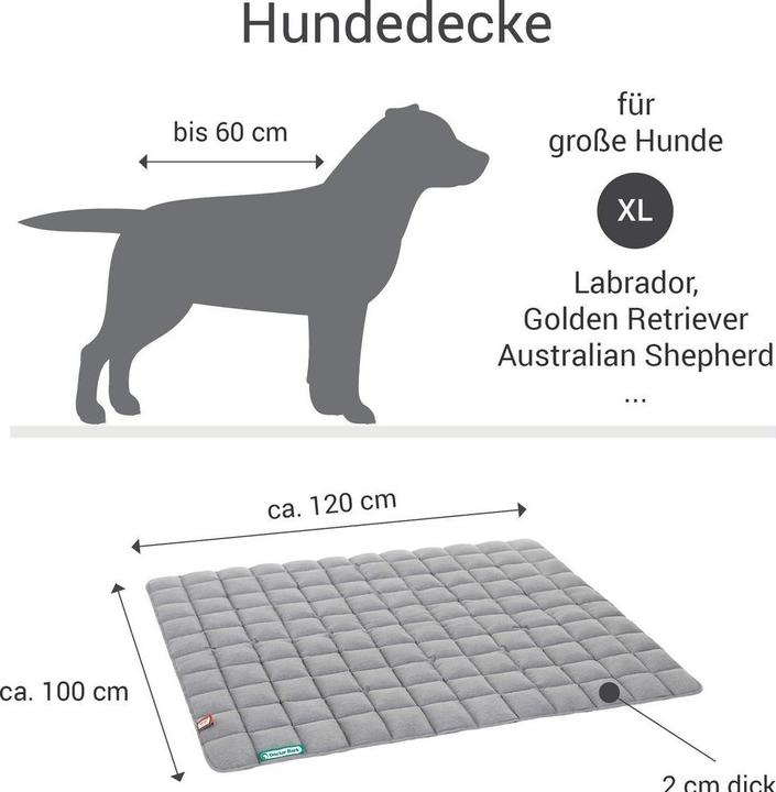 Produktbild Doctor Bark Hundedecke hellgrau XL (Hund)