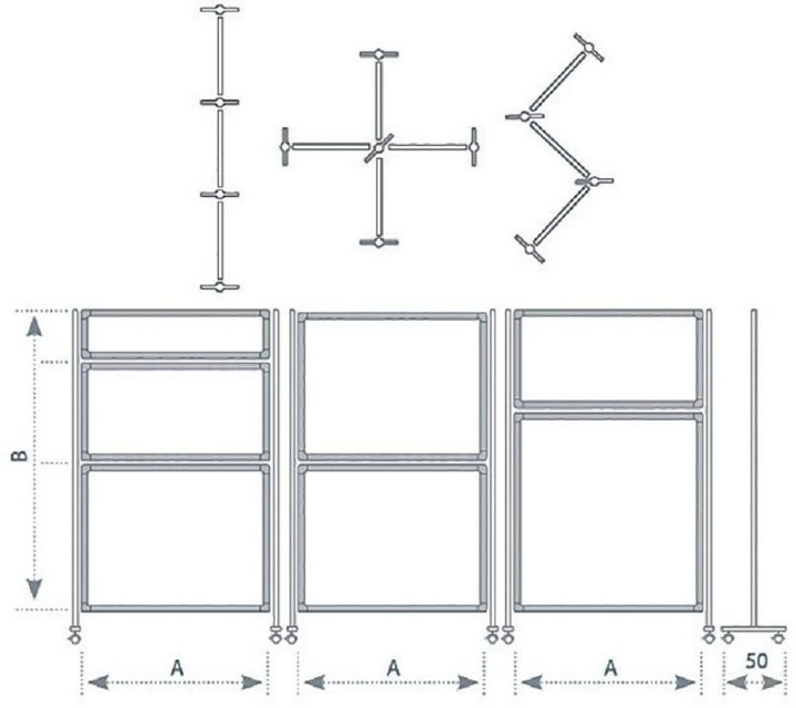 Actual product image Franken Partition Wall ECO Steel (3.5 x 42 x 137 cm)