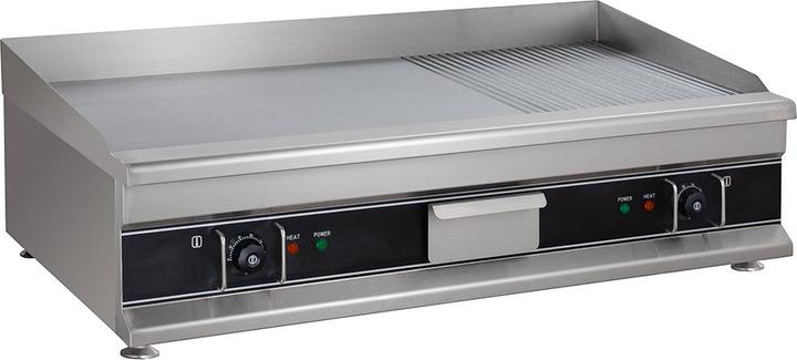 Actual product image Gastro Hero Electric griddle Eco ½ smooth, ½ grooved - tabletop unit