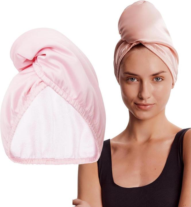Actual product image Glov Double-sided satin microfibre hair turban Hair Wrap Satin Pink / 1 pc.