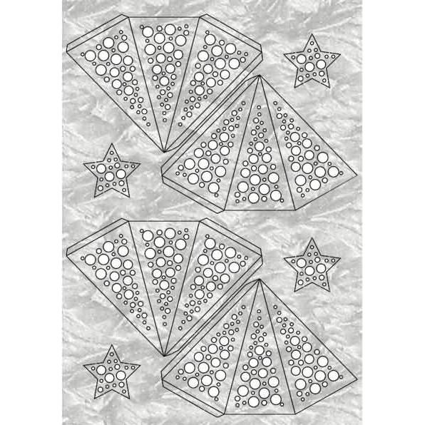 Ursus Bastelset Modena-Stern mini Dots 230g/qm A4 VE=2 Stück silber