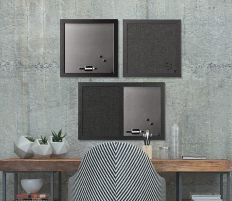 Produktbild Bi-Silque Magnettafel Black Shadow and Memo Board, für die Wandmontage, rechteckig, MDF Rahmen, v... (45 x 45 cm)