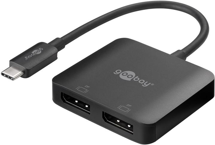 Actual product image Goobay USB-C adapter to 2x DisplayPort (USB-C, 12 cm)