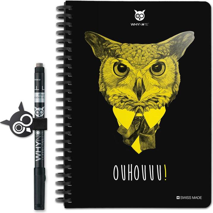 Whynote Bloc-note effaçable A5 hibou (A5)