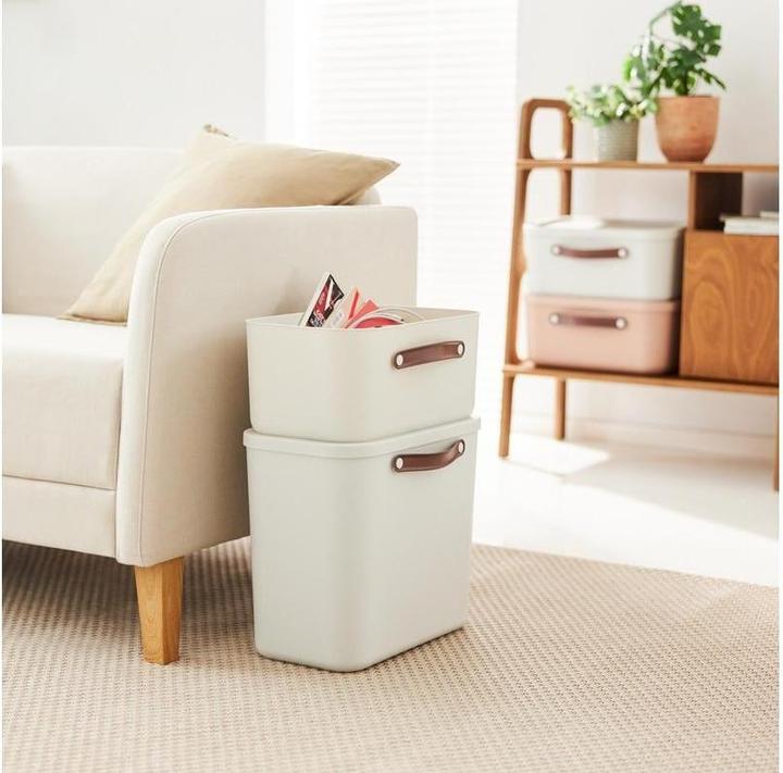 Image du produit Rotho Boîte de rangement Maloja 25 l, Mistletoe blanc (25 l)