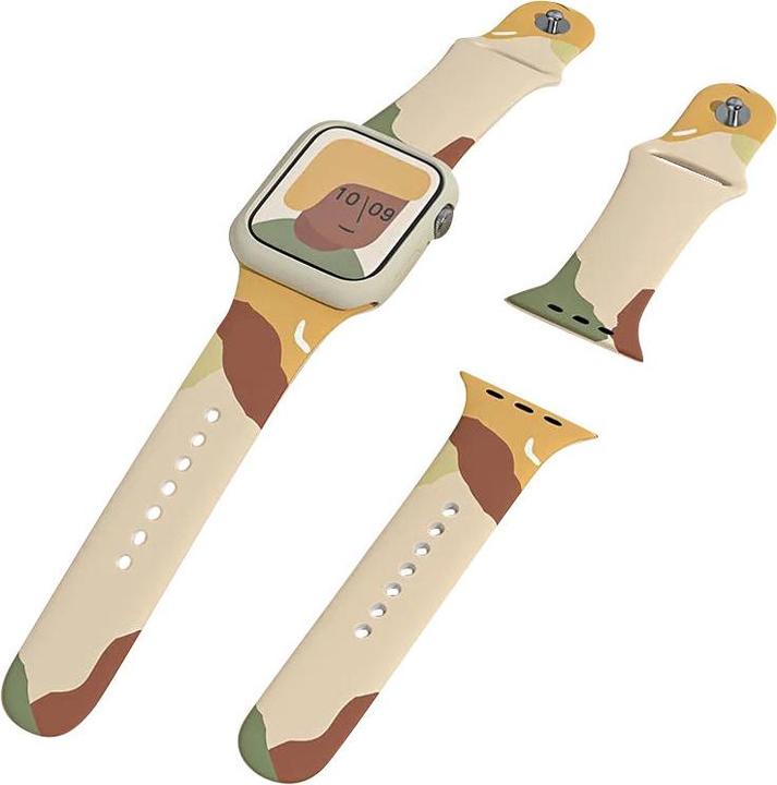 Produktbild Hurtel Strap Moro Band für Apple Watch Ultra / 8/7/6 / SE / 5/4/3/2 (49 mm / 45 mm / 44 mm / 42 mm) Silikon (42 mm, 44 mm, 45 mm, 49 mm, Kunststoff)